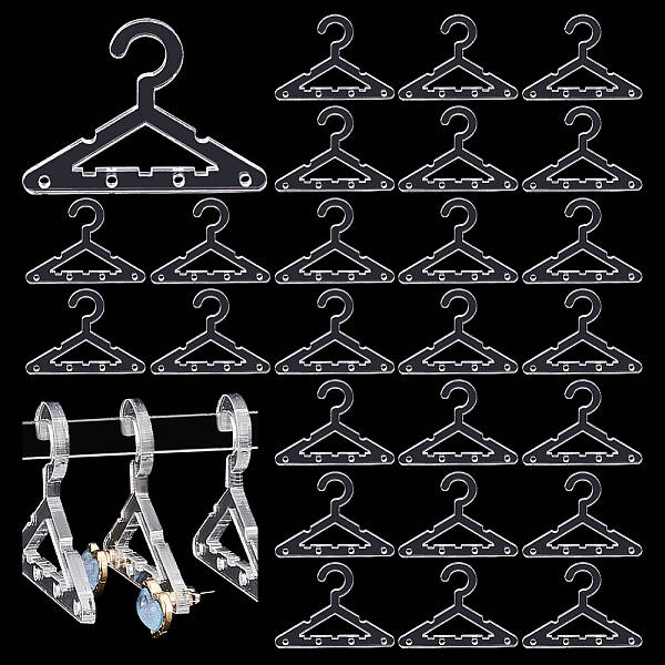 30Pcs Transparent Acrylic Earring Display Accessories