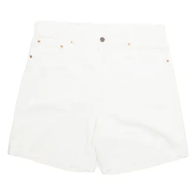 LEVI'S Womens Denim Shorts White M W34