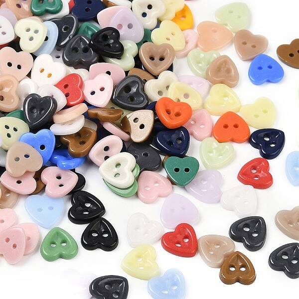 2-Hole Glass Buttons