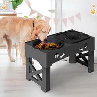 Adjustable Pet Feeding Bowl, 1 Set Ultrasonic Seal Pet Feeder with Anti-slip Design, Pet Feeding Supplies for Small & Medium ...