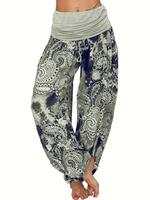 【Plus Size】Women's Pants, Boho Casual Comfy Trousers for Daily Holiday Vacation Wear, Women's Bottoms for Summer