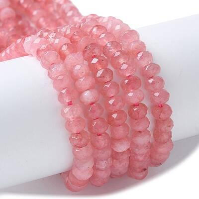 Dyed Natural Malaysia Jade Rondelle Beads Strands