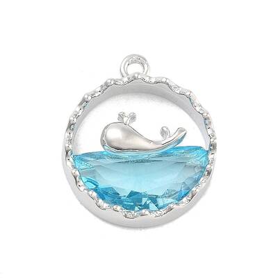 Brass Inlay Glass Pendants