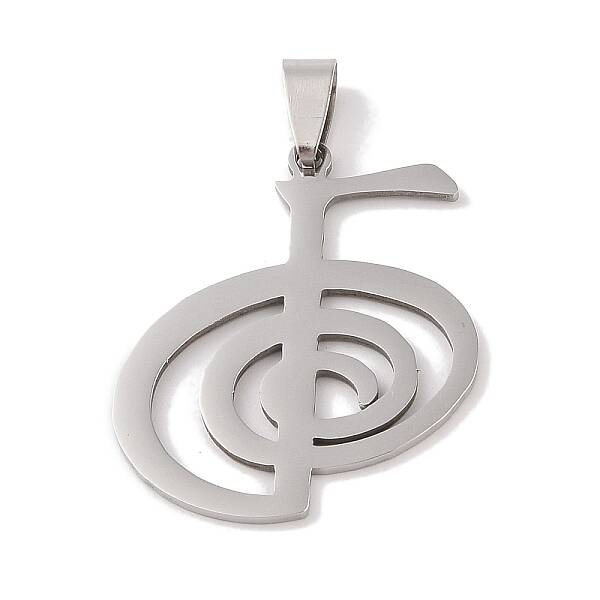 Non-Tarnish Reiki Symbol 201 Stainless Steel Pendants