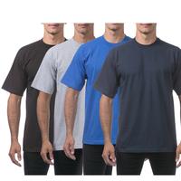 PROCLUB Heavyweight Short Sleeve 4 Pack Assorted Colors for Men's Top - Menswear