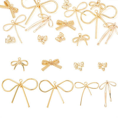 14Pcs 7 Styles Brass Charms