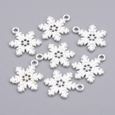 Tibetan Style Alloy Snowflake Pendants