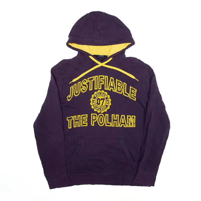 POLHAM Justifiable Hoodie Purple Pullover Mens M