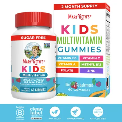 MaryRuth's Kids Multivitamin Gummies - Sugar Free - 2 Month Supply - Immunity - Bone Health - Non-GMO Project Verified - Vega...