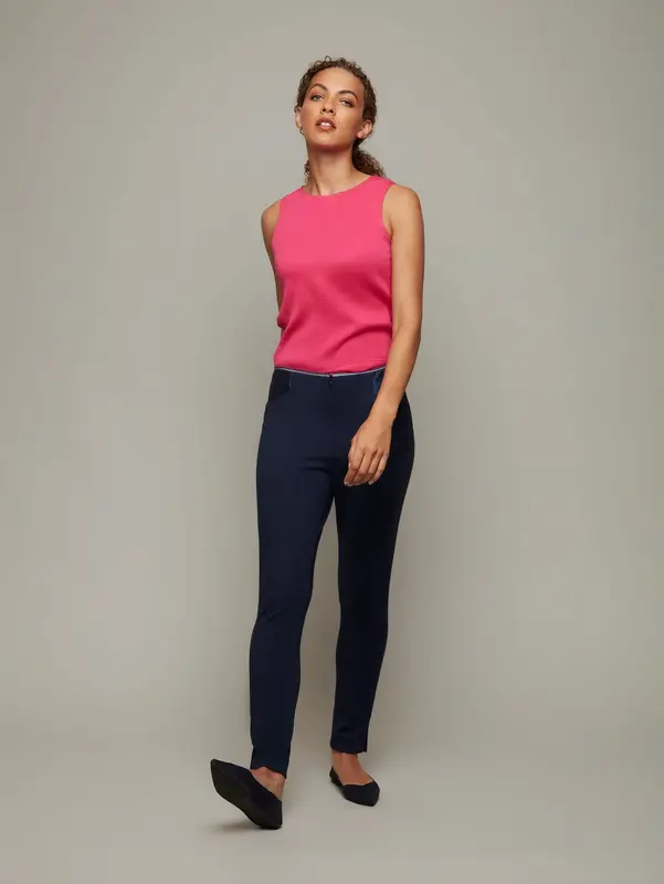 THYME | Stretch Silk Tank | Size: Fuchsia / XS
