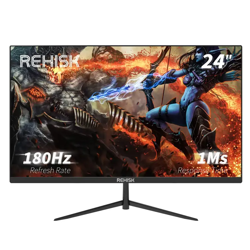 New 24-inch Gaming Monitor 180Hz Refresh Rate 1ms Response Time FHD IPS Panel AMD FreeSync Built-in Speakers Borderless Desig...
