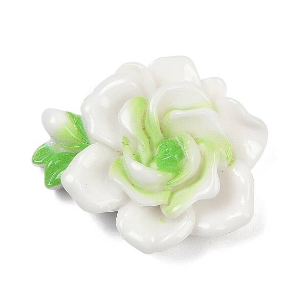 Opaque Resin Flowers Cabochons