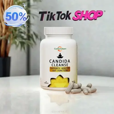 Comunvitam Candida Cleanse - 60 Capsules for Gut and Colon Support - Natural Ingredients & Healthy Balance of Bacteria - Made...