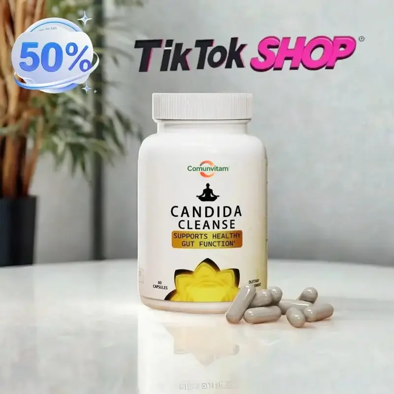 Comunvitam Candida Cleanse - 60 Capsules for Gut and Colon Support - Natural Ingredients & Healthy Balance of Bacteria - Made...