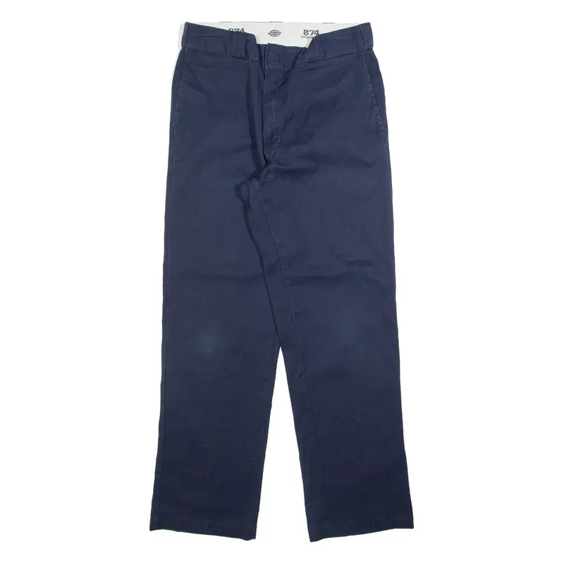 DICKIES 874 Workwear Mens Trousers Blue Regular Straight W32 L31