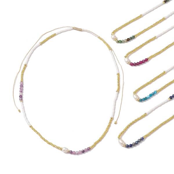Natural Gemstone Beaded Necklaces