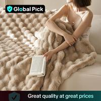 Double-sided Plush Blanket, 1 Count 800GSM Soft Warm Throw Blanket, Multifunctional Blanket for Home Office Car Travel