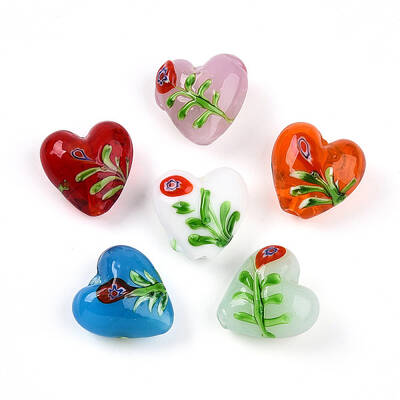 Handmade Bumpy Millefiori Glass Beads