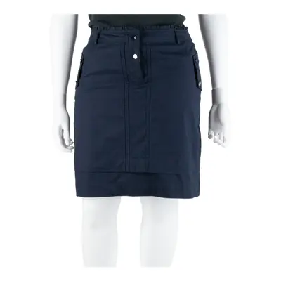 REISS Frill Waist Knee Length Straight Skirt Blue Womens UK 14