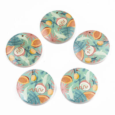 Fruit Seris Printed Wood Pendants