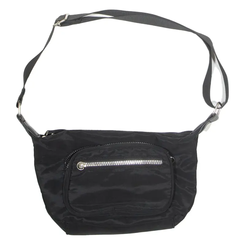 Womens Shoulder Bag Black Leather Faux Leather