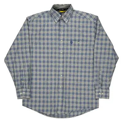 Wrangler Striped Shirt - XL Grey Cotton