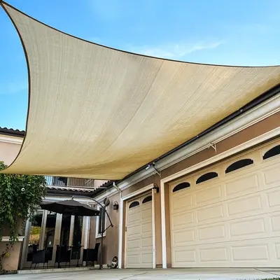 Rectangle Sun Shade Sail Canopy, Patio Shade Cloth Outdoor Cover - Sunshade Fabric Awning Shelter for Pergola Backyard Garden...