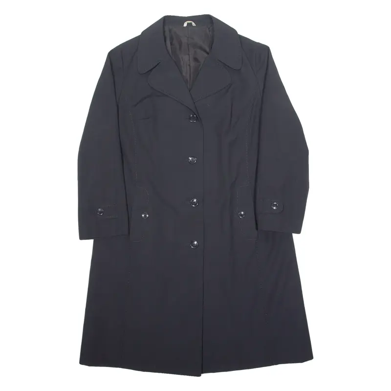 DANCOAT OF DENMARK Womens Trench Coat Black 90s L