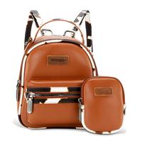 Wrangler [Live] Moo Moo Cow Print Mini Travel Backpack for Women School Backpack with Change Purse for Work, Shopping