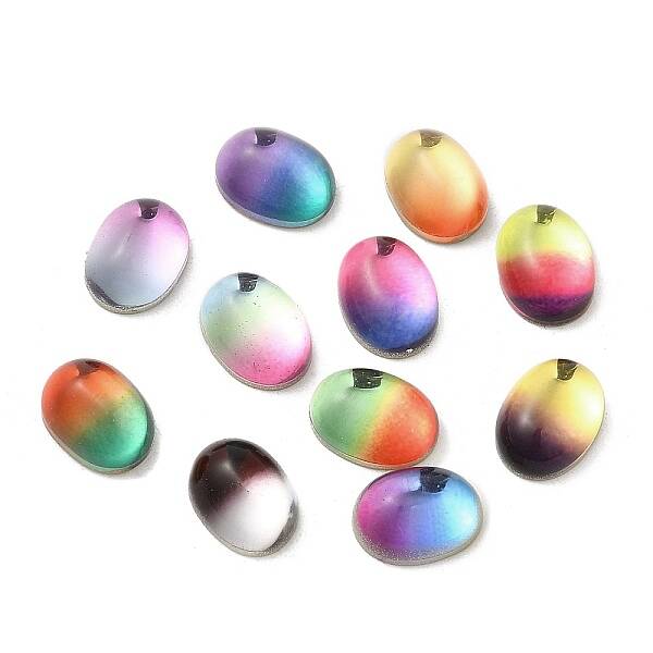 Two Tone Glass Rhinestone Cabochons