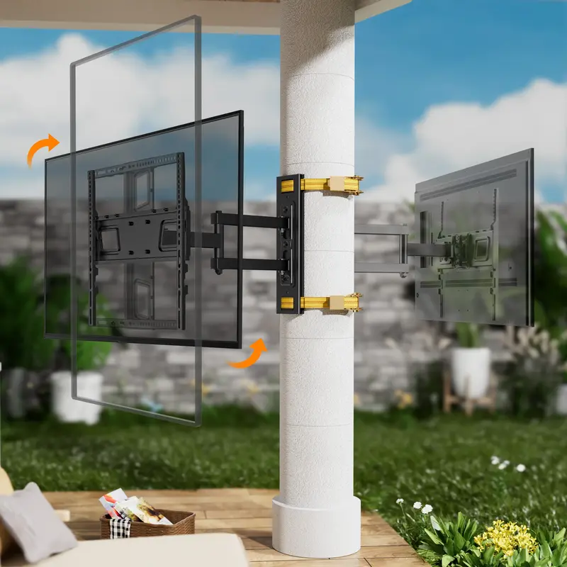 Gazebo Drill-Free Weatherproof Outdoor TV Wall Mount, Horizontal and Vertical Switchable, Suitable for TVs from 26-65, Suit...