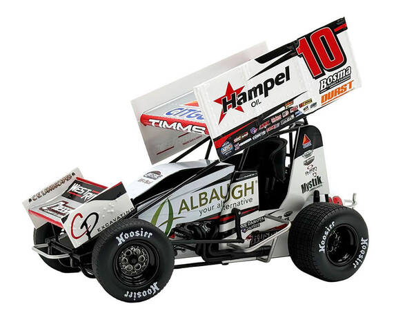 Winged Sprint Car #10 Ryan Timms Liebig Motorsports - Hampel Oil (2026) 1/18 Diecast Model Car by ACME