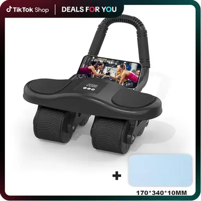 Abdominal Wheel Men's and Women's Home Elbow Brace Roller Exercise Machine with Automatic Rebound, Stability, and Elbow Suppo...