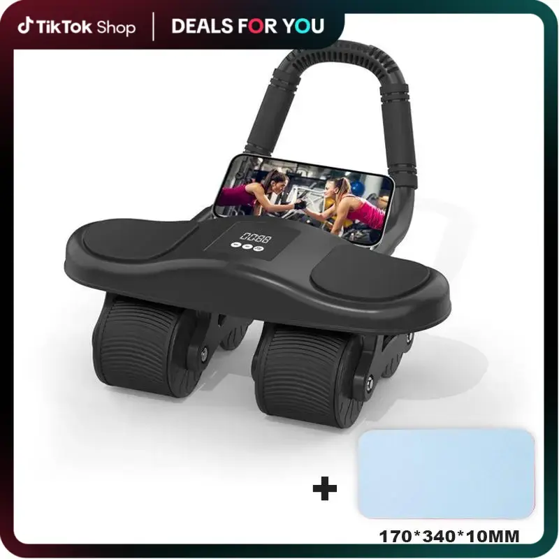 Abdominal Wheel Men's and Women's Home Elbow Brace Roller Exercise Machine with Automatic Rebound, Stability, and Elbow Suppo...
