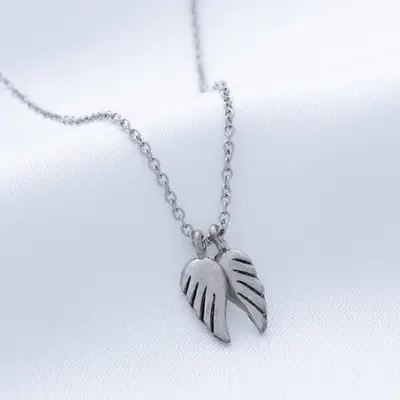 Angels Among Us Necklace - Heart and Wings