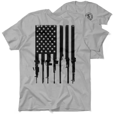 Rifle Flag - Heather Gray T-Shirt