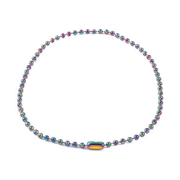 Ion Plating(IP) 304 Stainless Steel Ball Chain Necklaces for Women
