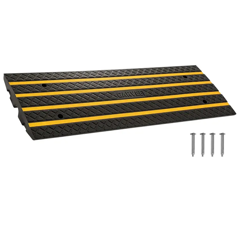 Garvee Heavy Duty Low Profile Rubber Curb Ramp for Driveway, Garage – 33,000 lbs Capacity, 2.6 Rise – Safe Entry for Car...