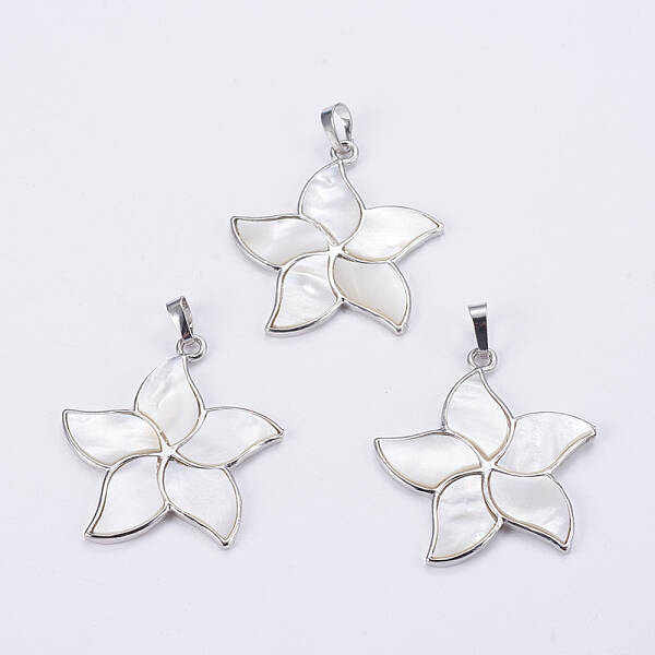 Natural White Shell Mother of Pearl Shell Pendants
