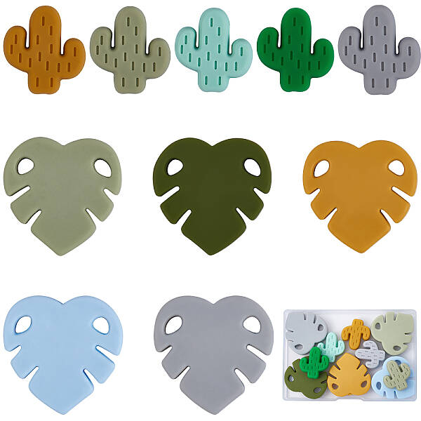10Pcs 10 Style Silicone Beads