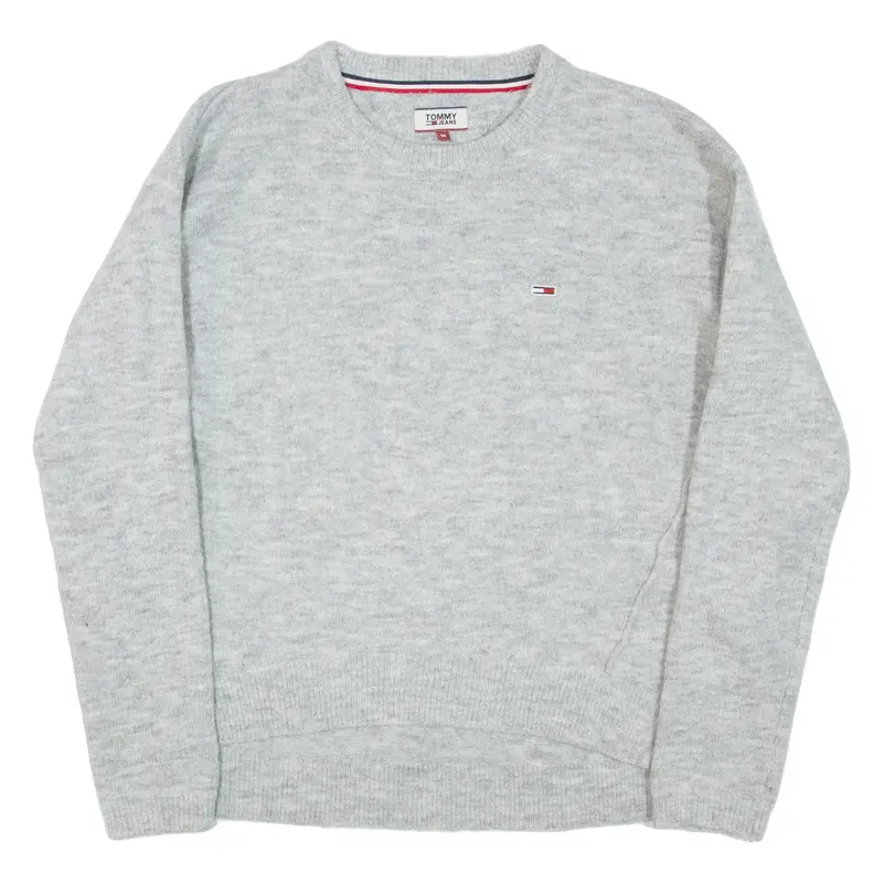 TOMMY JEANS Mens Jumper Grey Tight Knit M