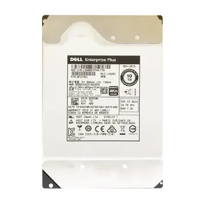 0XGYWN Dell 10TB 12Gb/s SAS 7200 3.5-Inch Hard Drive