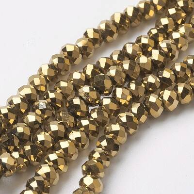 Electroplate Glass Beads Strands