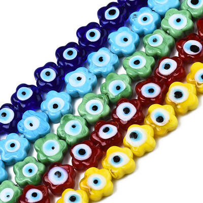 Handmade Evil Eye Lampwork Beads Strands