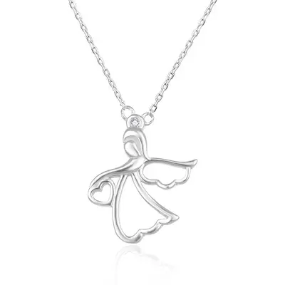 Beneto Silver necklace with angel AGS1326/47