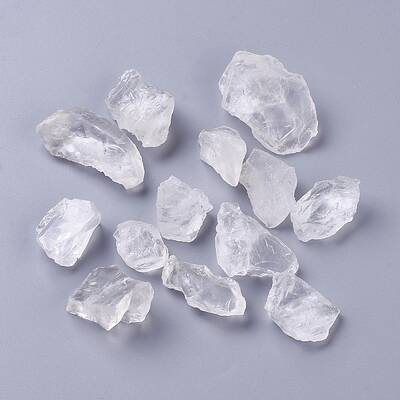 Rough Raw Natural Quartz Crystal Beads