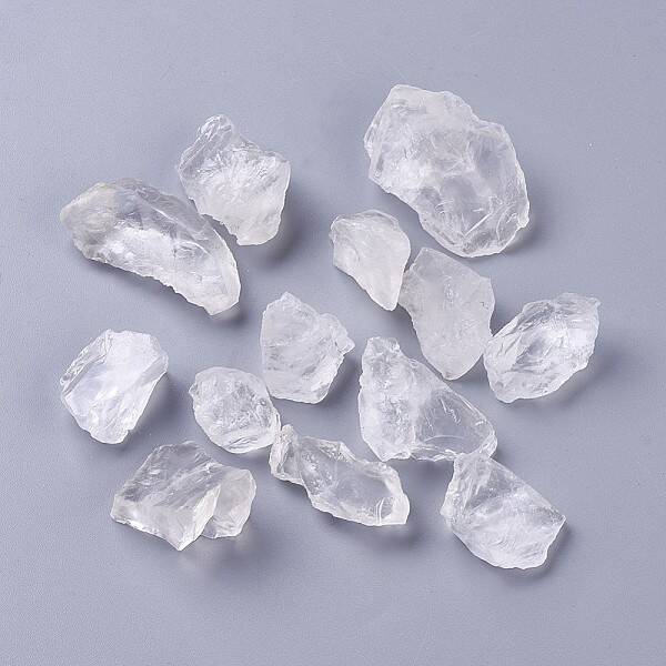 Rough Raw Natural Quartz Crystal Beads