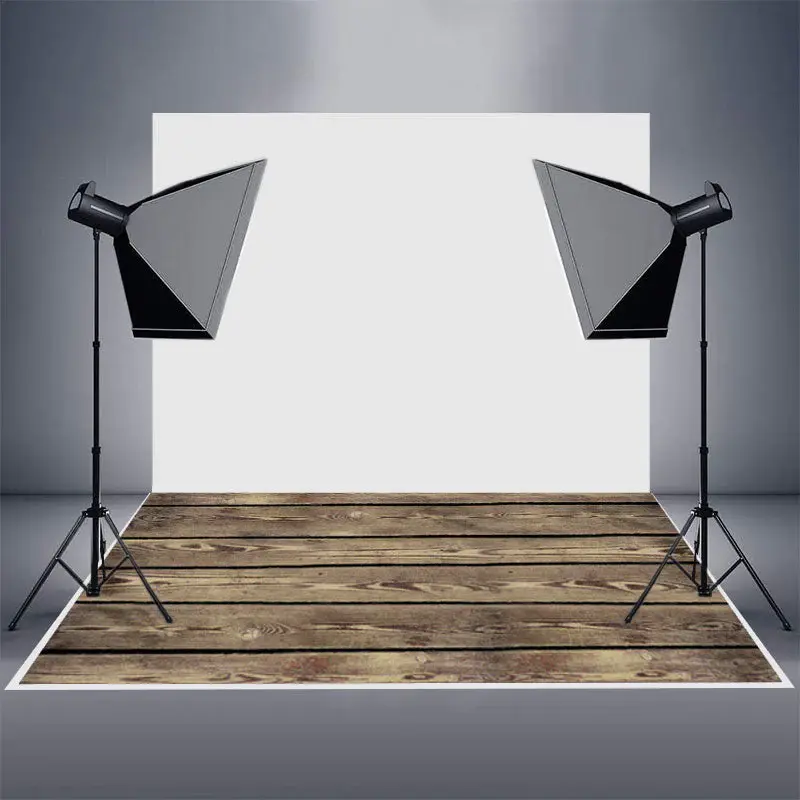 Rustic Wood Board Texture Photo Rubber Floor Mat - Aperturee