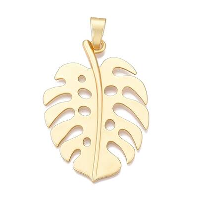 Leaf Rack Plating Alloy Big Pendants
