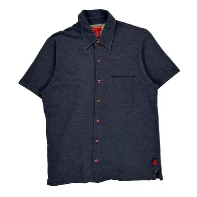 Guess Short Sleeve Shirt - Small Blue Cotton